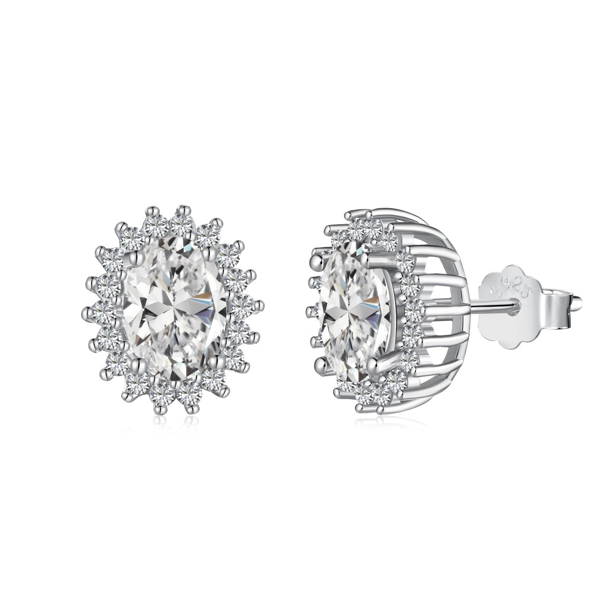 [Kismet Jewels ]Delicate Radiant Oval Cut Daily Earrings