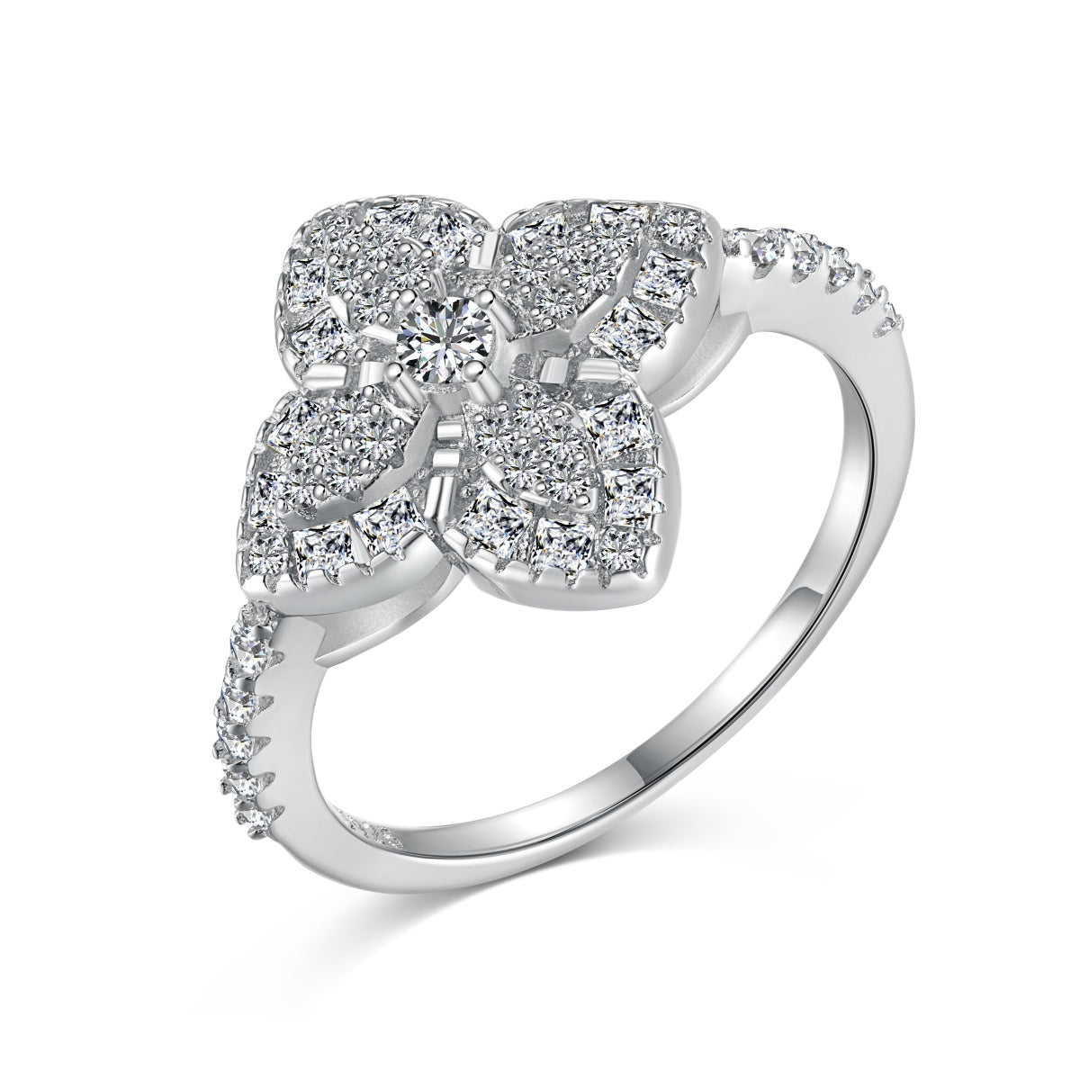[Kismet Jewels ]Luxurious Colorful Flower Shape Banquet Ring