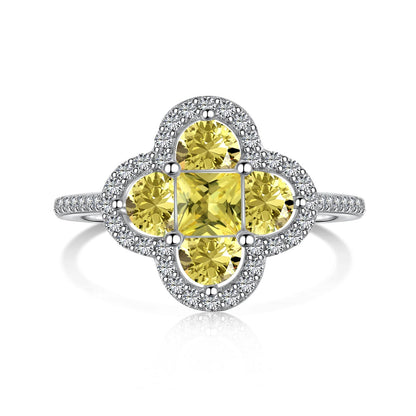 [Kismet Jewels ]Luxurious Eternity Flower Shape Banquet Ring