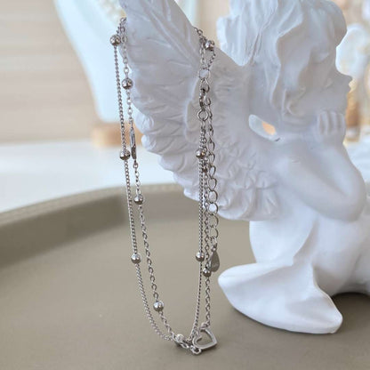 [Kismet Jewels ]Dainty Double Layer Love Heart Bracelet