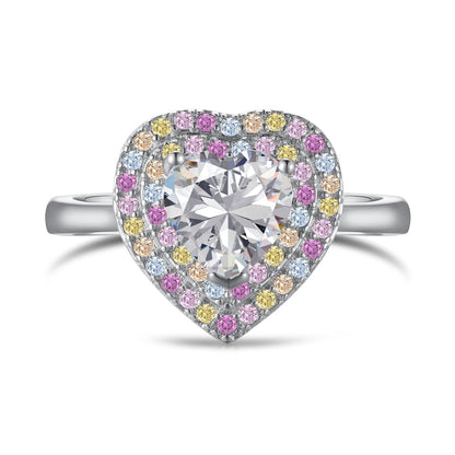 [Kismet Jewels ]Delicate Ebullient Heart Shape Wedding Ring