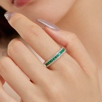 [Kismet Jewels ]Delicate Colorful Round Cut Daily Ring