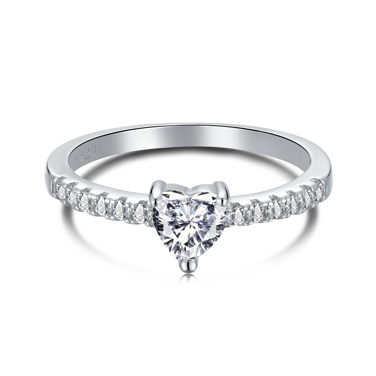 [Kismet Jewels ]0.5 Carat CaratEternity Charming Heart Shape Lover Ring