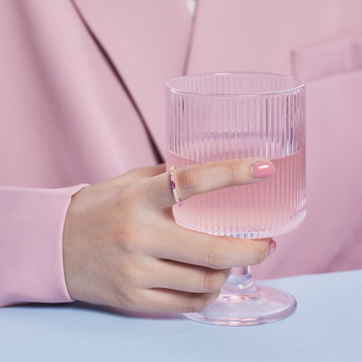 [Kismet Jewels ]Exquisite Multicolored Emerald Cut Daily Ring