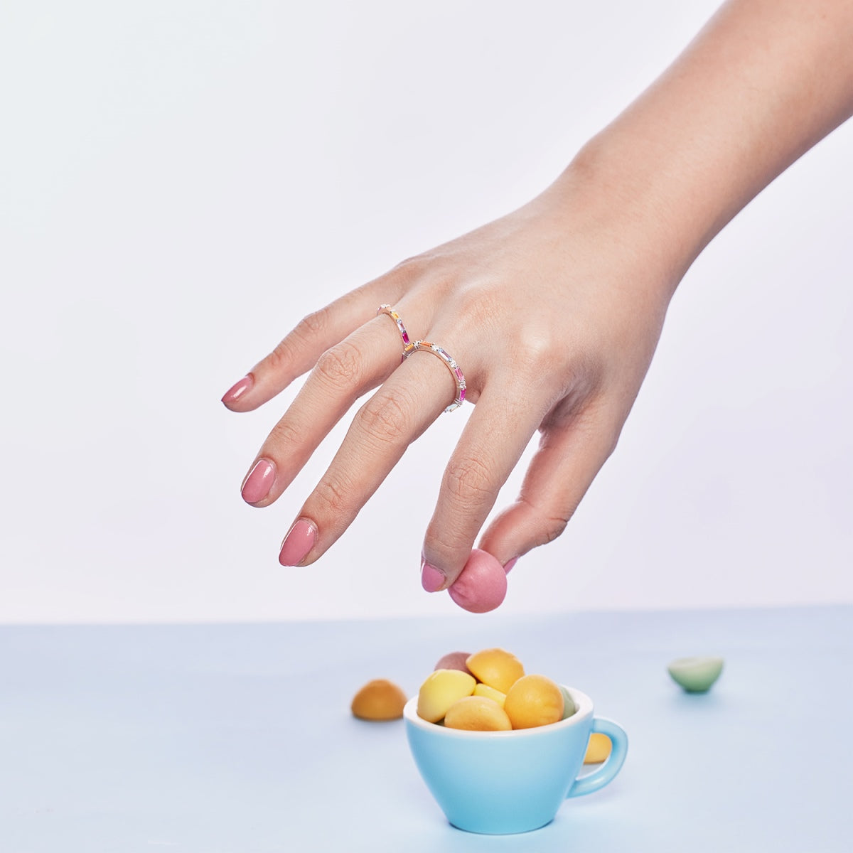 [Kismet Jewels ]Exquisite Multicolored Emerald Cut Daily Ring