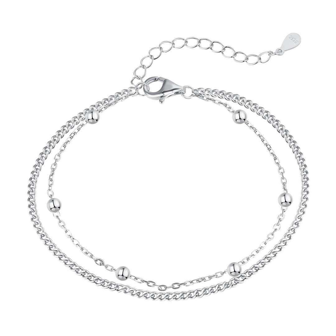 [Kismet Jewels ]Delicate Bead Double Layer Bracelet