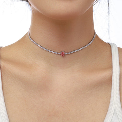 [Kismet Jewels ]1.0 carat Unique Pear Cut Tennis Necklace