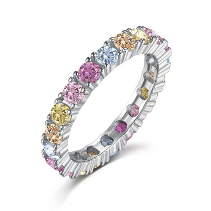 [Kismet Jewels ]Dazzling Lustrous Round Cut Tennis Ring