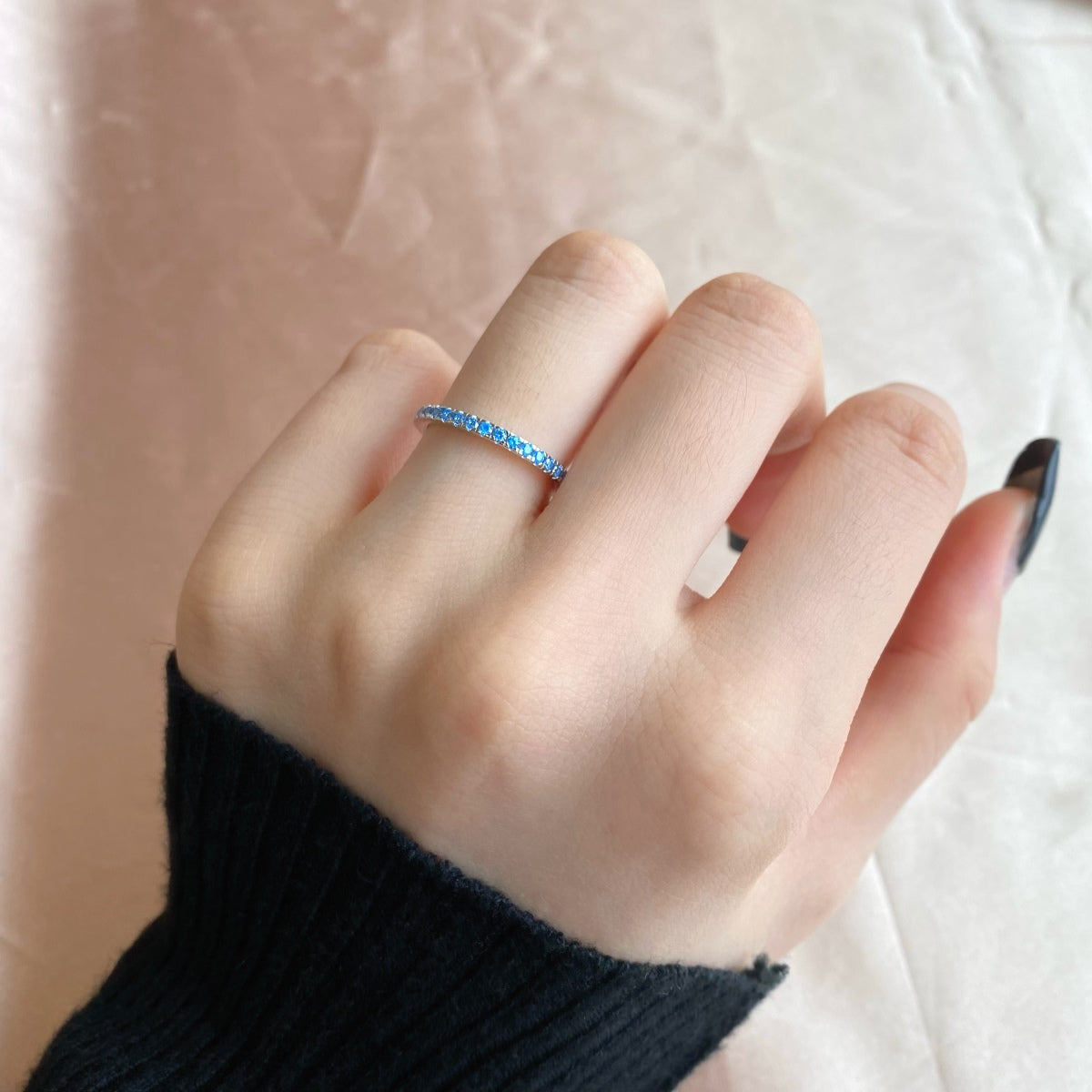[Kismet Jewels ]Delicate Sparkling Round Cut Daily Ring