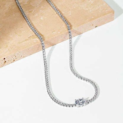 [Kismet Jewels ]1.0 Carat Shining Oval Cut Necklace