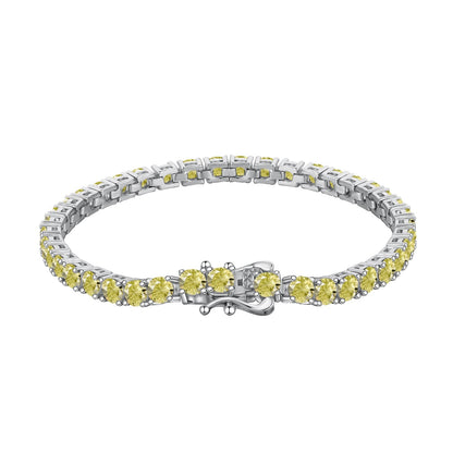 [Kismet Jewels ]Ornate Dazzling Round Cut Tennis Bracelet
