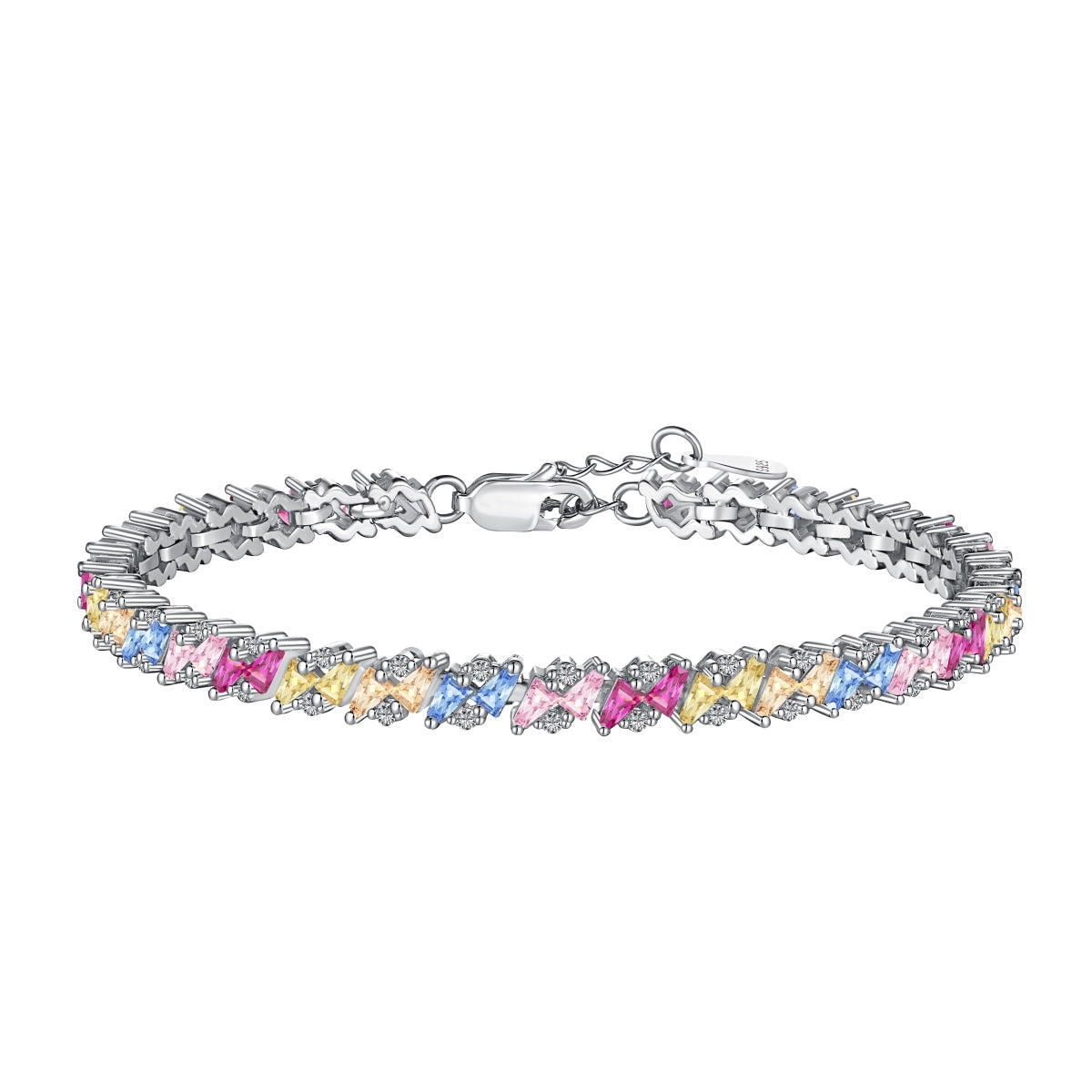 [Kismet Jewels ]Ornate Sparkling Multi Cut Party Bracelet