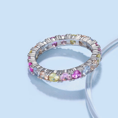 [Kismet Jewels ]Dazzling Lustrous Round Cut Tennis Ring