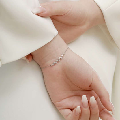 [Kismet Jewels ]Elegant Wheat Leaves Shape Bracelet