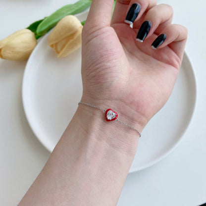 [Kismet Jewels ]Sparkling Romantic Heart Shape Lover Bracelet