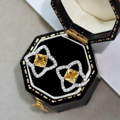 [Kismet Jewels ]Elegant Star Shape Princess Cut Daily Earrings