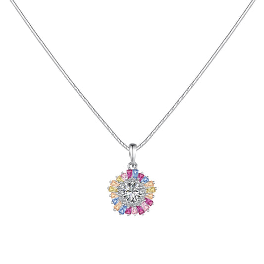 [Kismet Jewels ]Charming Flower Colorful Necklace