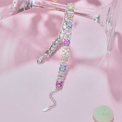 [Kismet Jewels ]Delicate Colorful Multi Cut Party Bracelet