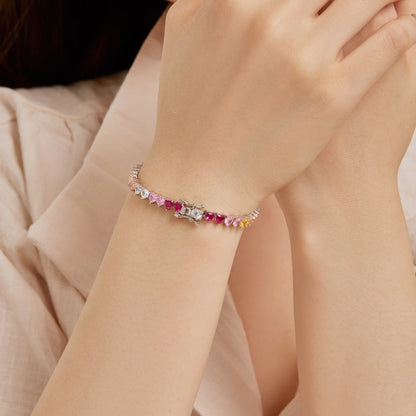 [Kismet Jewels ]Luxurious Colorful Romantic Heart Shape Lover Bracelet