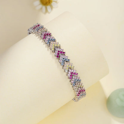 [Kismet Jewels ]Ornate Sparkling Round Cut Party Bracelet
