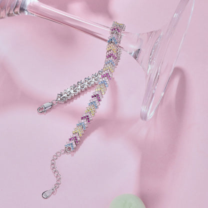 [Kismet Jewels ]Ornate Sparkling Round Cut Party Bracelet