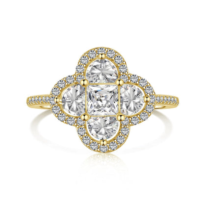 [Kismet Jewels ]Luxurious Eternity Flower Shape Banquet Ring