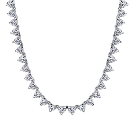 [Kismet Jewels ]Ornate Heart Cut Tennis Necklace