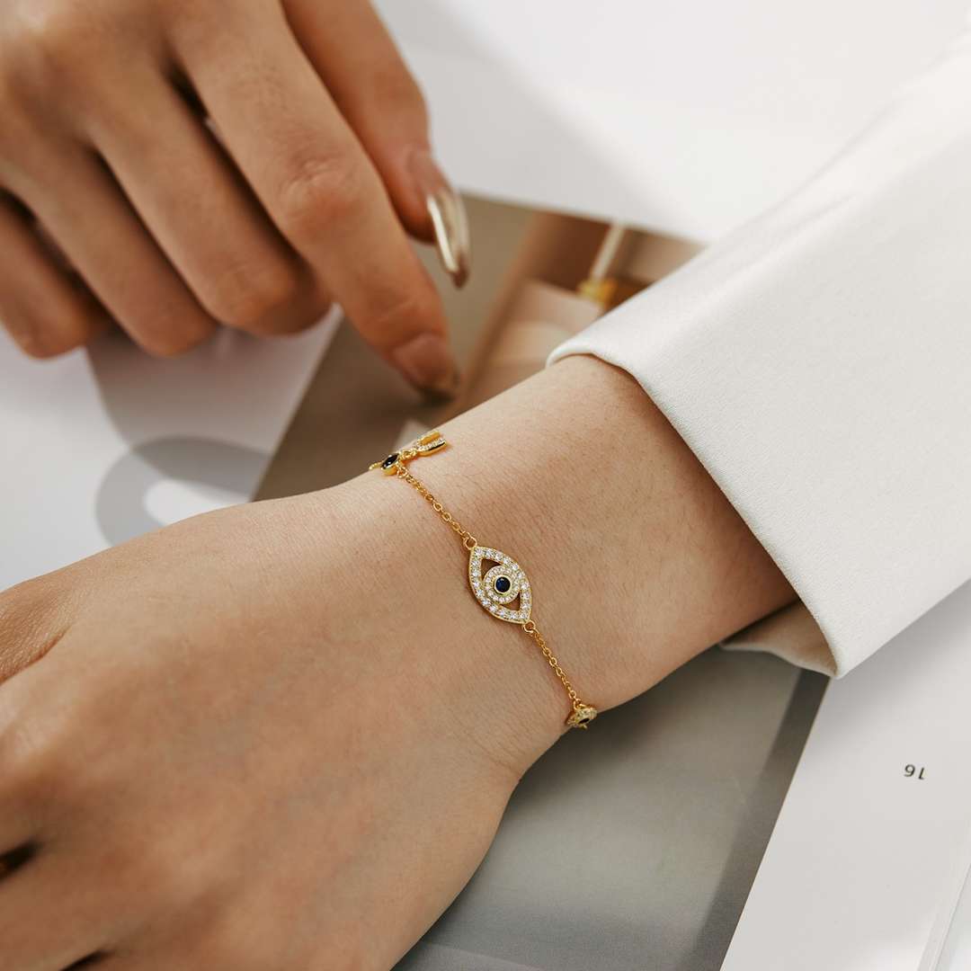 [Kismet Jewels ]Dainty Eye Shape Necklace