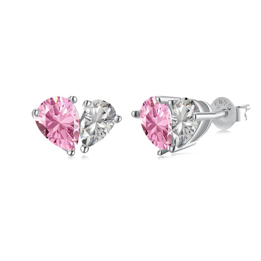 [Kismet Jewels ]Dazzling Elegant Heart Cut Lover Earrings