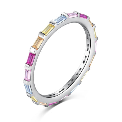 [Kismet Jewels ]Exquisite Multicolored Emerald Cut Daily Ring
