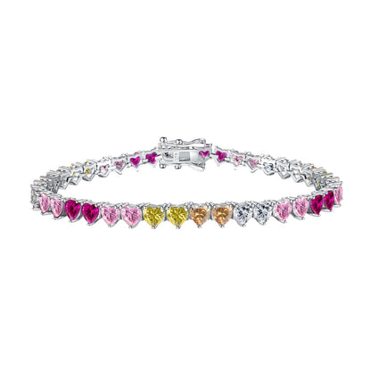 [Kismet Jewels ]Luxurious Colorful Romantic Heart Shape Lover Bracelet