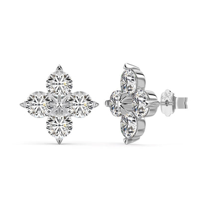[Kismet Jewels ]Four-Leaf Clover Eight-Pointed Star Earrings