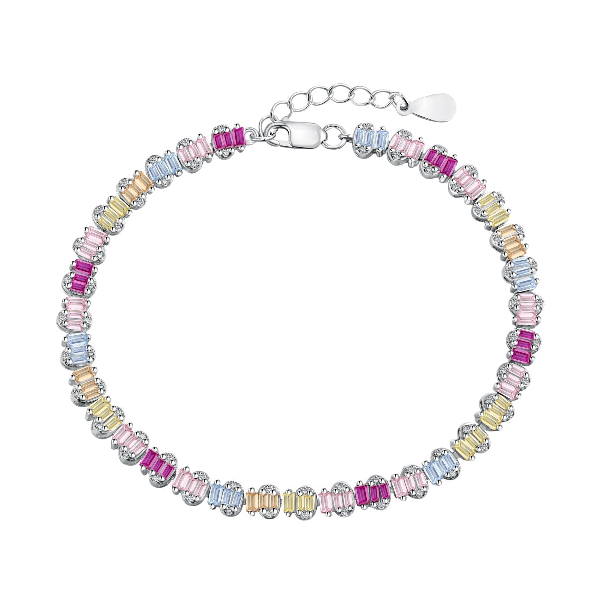 [Kismet Jewels ]Delicate Colorful Emerald Cut Party Bracelet