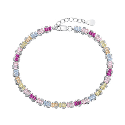 [Kismet Jewels ]Delicate Colorful Emerald Cut Party Bracelet