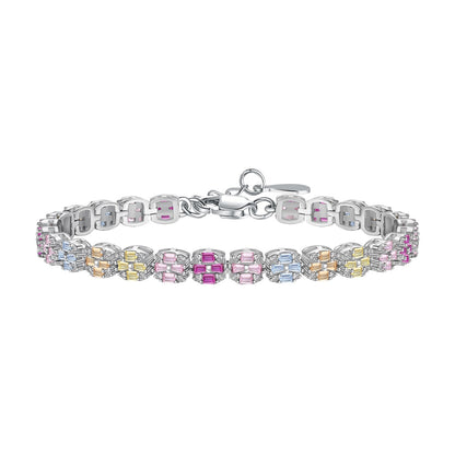 [Kismet Jewels ]Delicate Colorful Emerald Cut Daily Bracelet