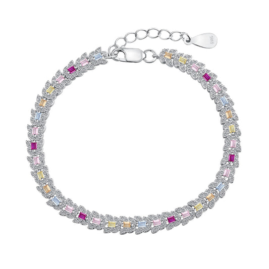 [Kismet Jewels ]Delicate Colorful Multi Cut Daily Bracelet