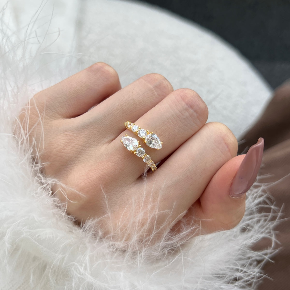 [Kismet Jewels ]Delicate Lively Snake Shape Daily Ring