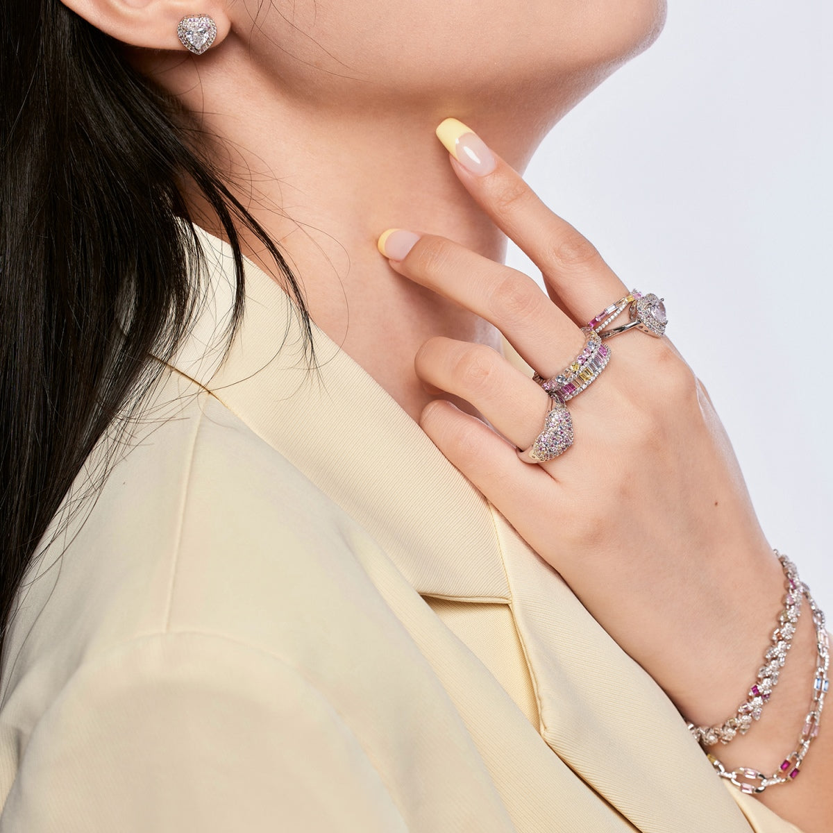 [Kismet Jewels ]Delicate Ebullient Heart Shape Wedding Ring