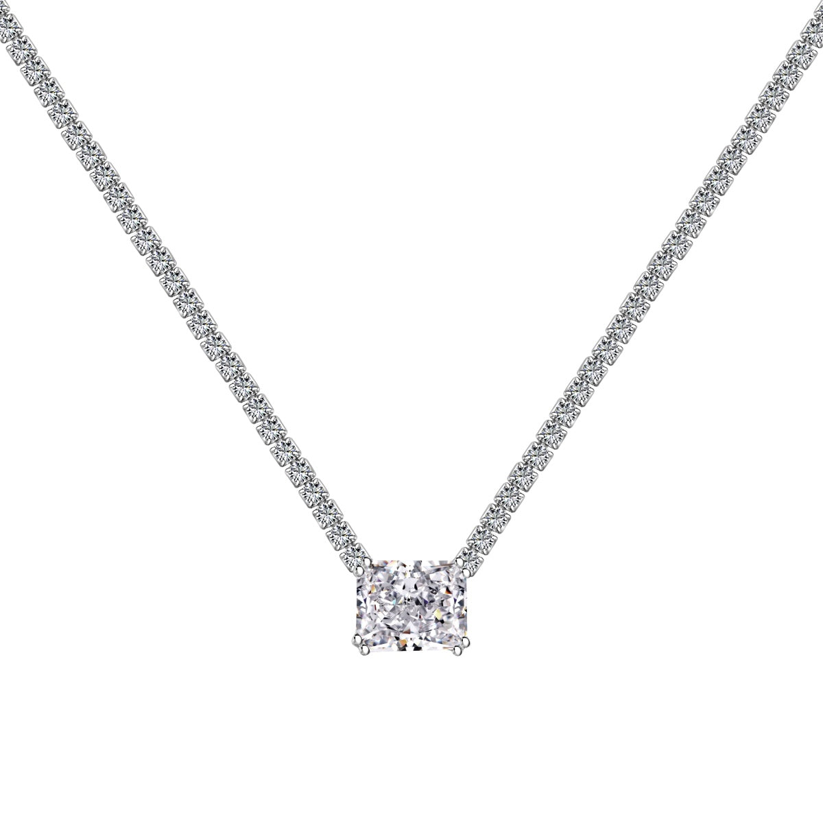 [Kismet Jewels ]4.0 Carat Elegant Radiant Cut Necklace