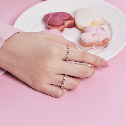 [Kismet Jewels ]Sparkling Colorful Round Cut Tennis Ring