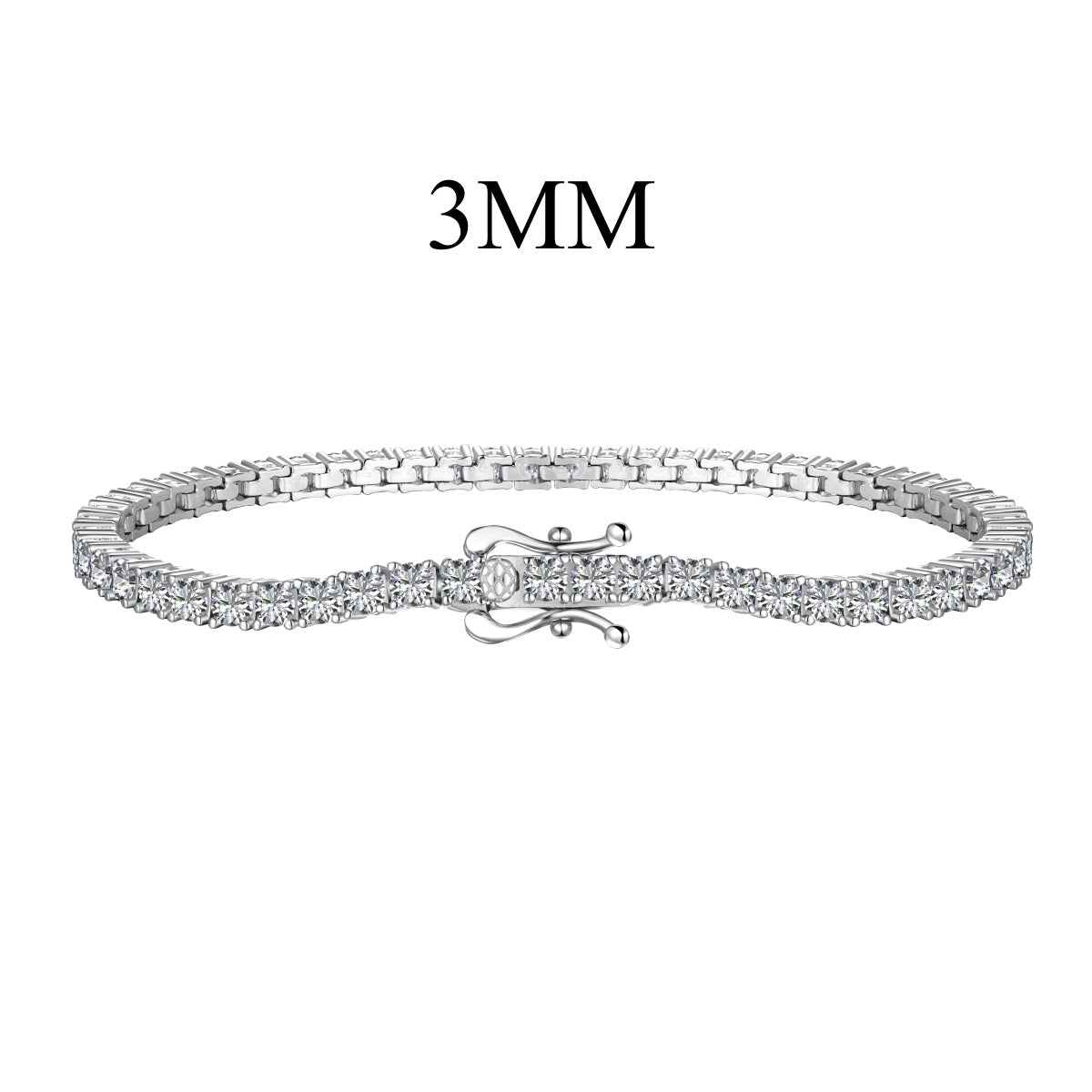 [Kismet Jewels ]Dainty Charming Round Cut Tennis Bracelet