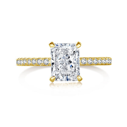[Kismet Jewels ]2.0 Carat Dazzling Sparkling Radiant Cut Party Ring