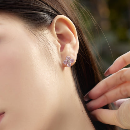 [Kismet Jewels ]Four-Leaf Clover Eight-Pointed Star Earrings