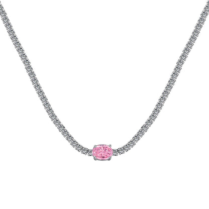 [Kismet Jewels ]1.0 Carat Shining Oval Cut Necklace