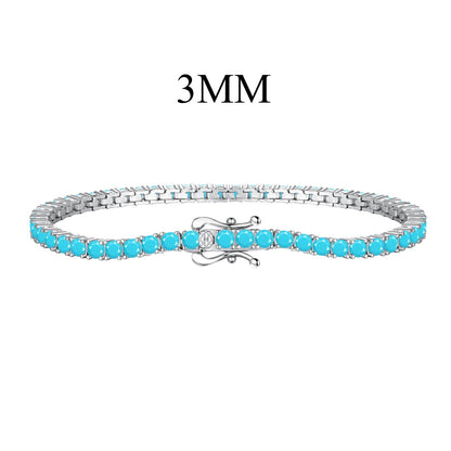 [Kismet Jewels ]Dainty Charming Round Cut Tennis Bracelet