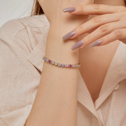 [Kismet Jewels ]Delicate Colorful Emerald Cut Daily Bracelet
