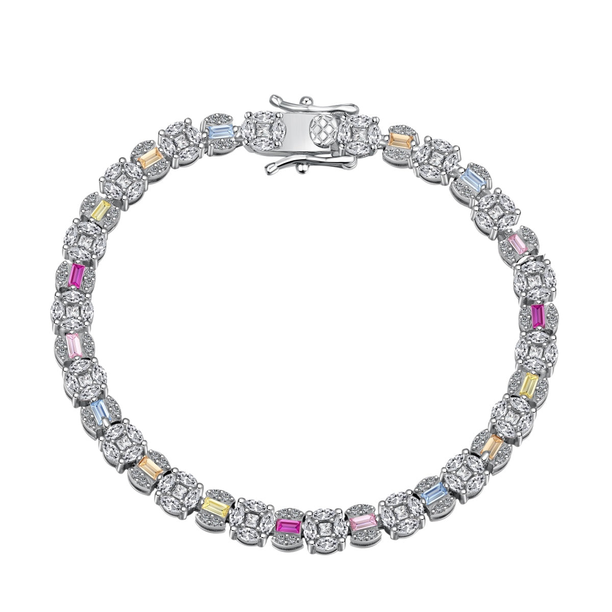 [Kismet Jewels ]Dazzling Radiant Multi Cut Daily Bracelet