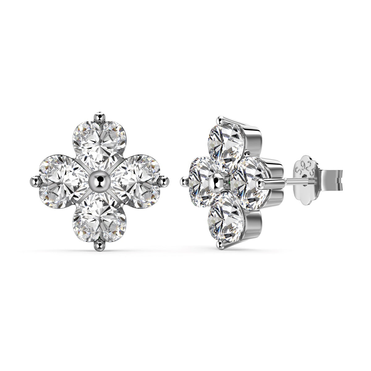 [Kismet Jewels ]Four-Leaf Clover Ball Earrings