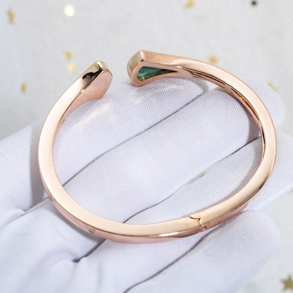 [Kismet Jewels ]DREAM BRACELET OPEN MALACHITE PINK GOLD