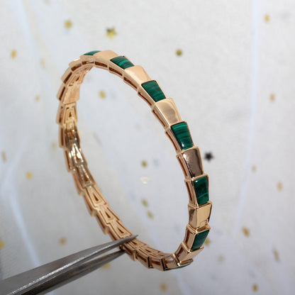 [Kismet Jewels ]SERPENTI BRACELET PINK GOLD MALACHITE